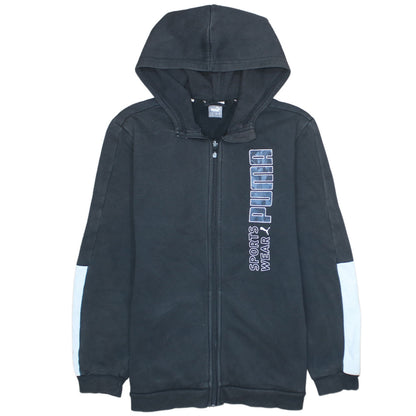 Teens UK Size L PUMA Black Full Zip Hoodie