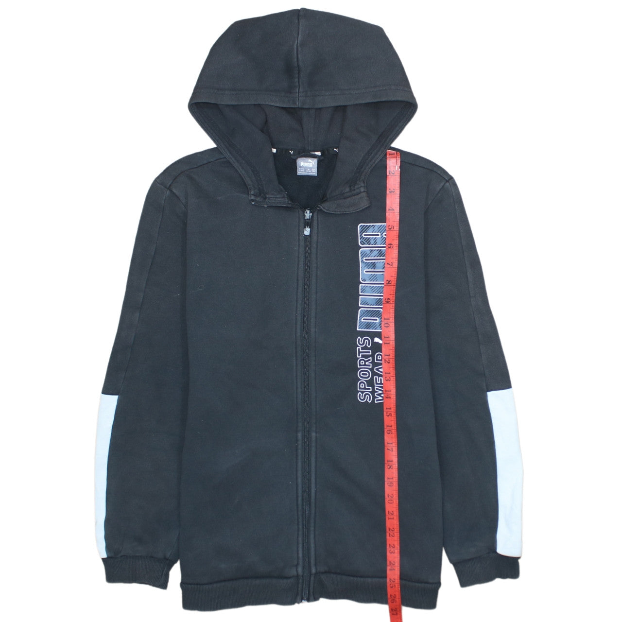 Teens UK Size L PUMA Black Full Zip Hoodie