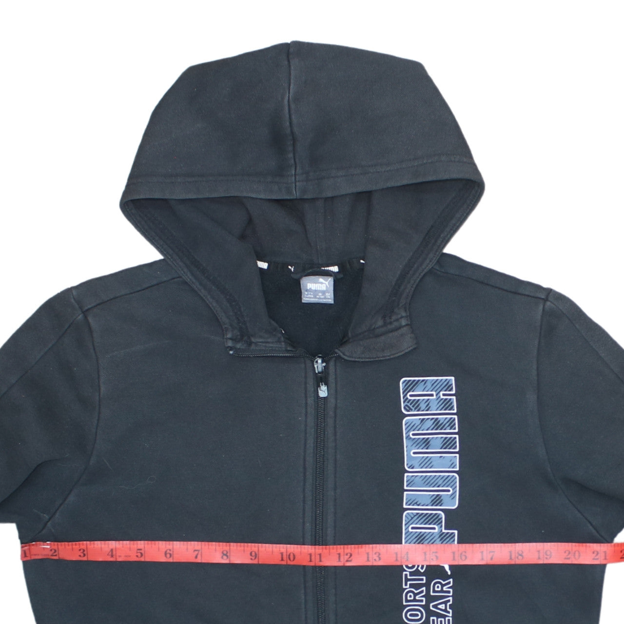 Teens UK Size L PUMA Black Full Zip Hoodie