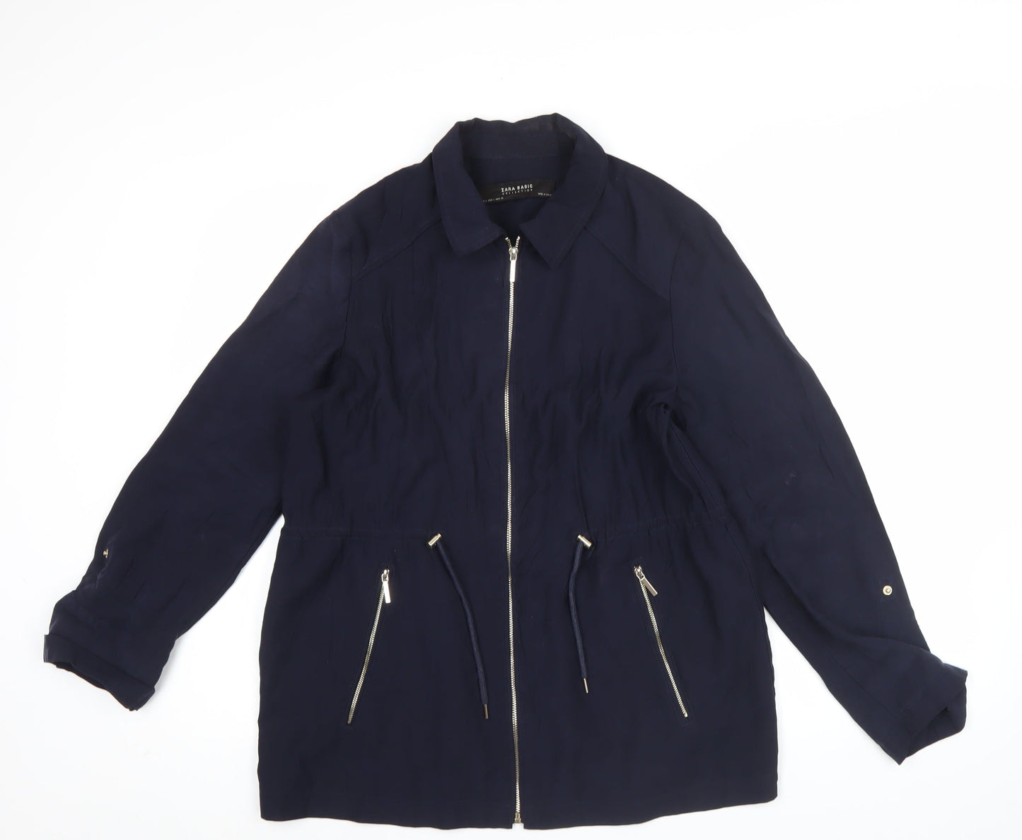 Womens UK Size 14 Zara Blue Basic Jacket