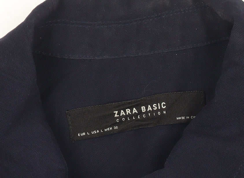 Womens UK Size 14 Zara Blue Basic Jacket