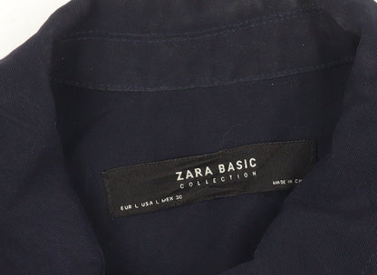 Womens UK Size 14 Zara Blue Basic Jacket