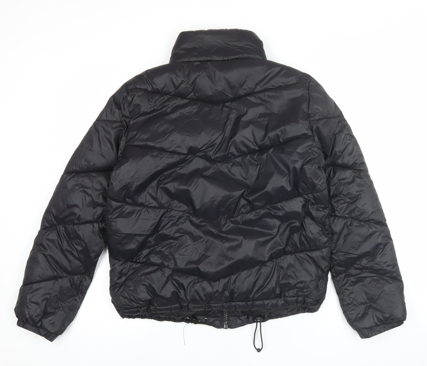 Primark Women’s Black Size 8 Puffer Jacket Quilted Full Zip Winter Coat