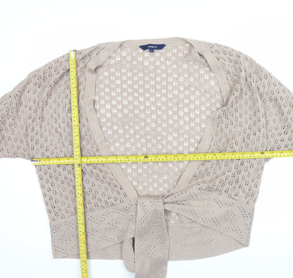 Womens UK Size 18 Casual Club Beige Shrug Jumper