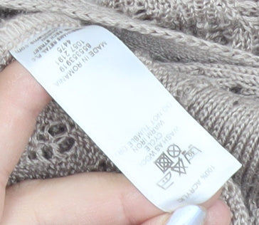 Womens UK Size 18 Casual Club Beige Shrug Jumper