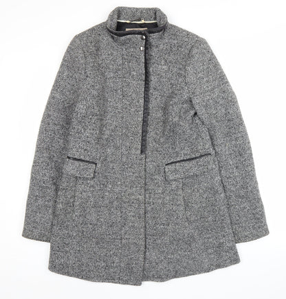 Banana Republic Women’s Grey Wool Blend Mid-Length Overcoat Size 10