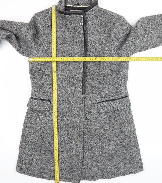 Banana Republic Women’s Grey Wool Blend Mid-Length Overcoat Size 10