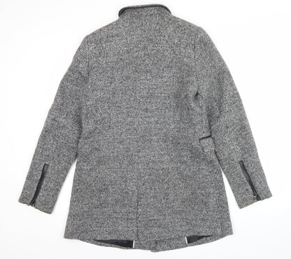 Banana Republic Women’s Grey Wool Blend Mid-Length Overcoat Size 10