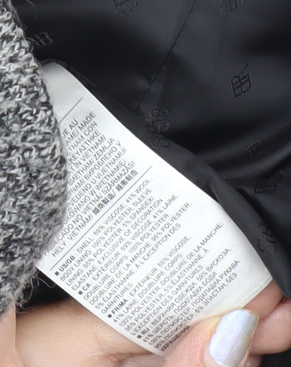 Banana Republic Women’s Grey Wool Blend Mid-Length Overcoat Size 10