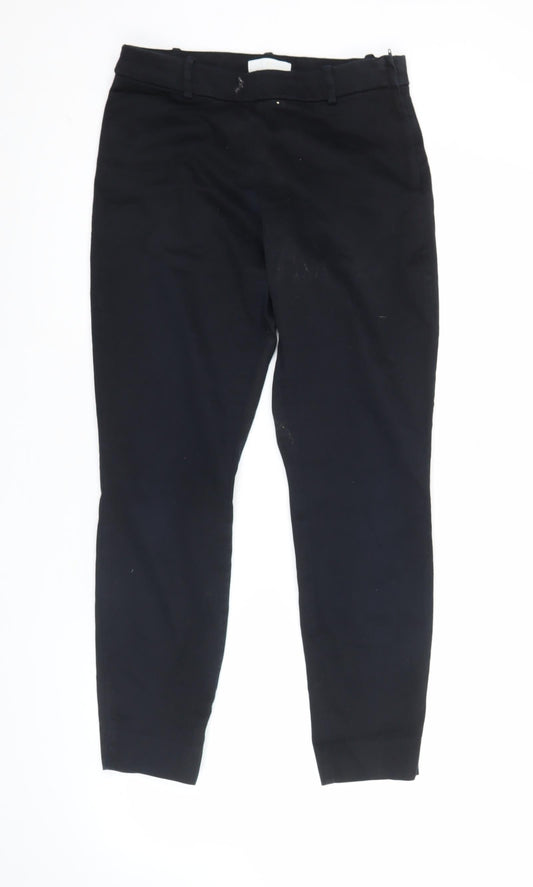 Womens UK Size 10 H&M Slim Fit Business Workwear Casual Black Trousers