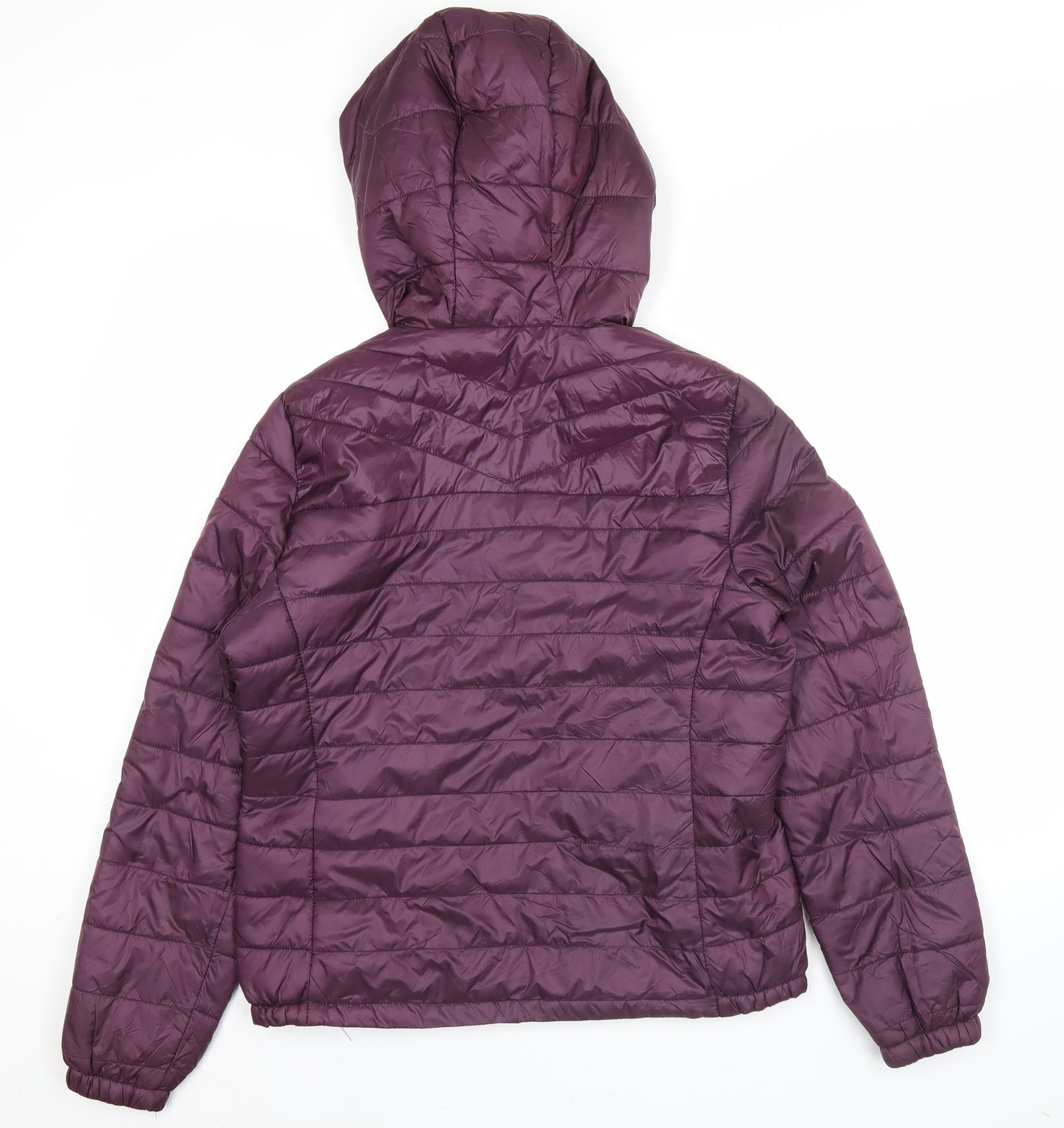 New Look Women’s Purple Puffer Jacket Size 8 Hooded Lightweight