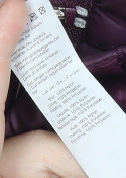 New Look Women’s Purple Puffer Jacket Size 8 Hooded Lightweight