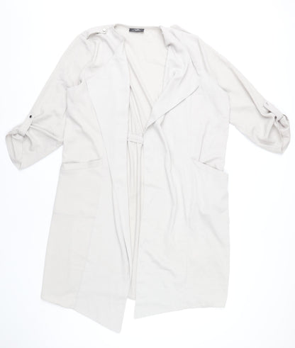 Wallis Women’s Beige Trench Coat UK 16 Mid-Length Lightweight