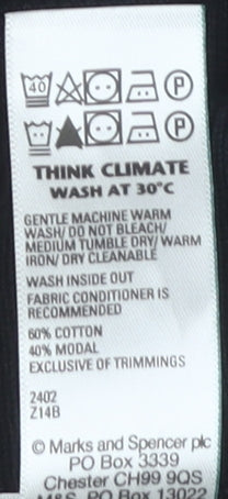 Marks and Spencer Men’s Black XL Sweat Shorts Cotton Modal