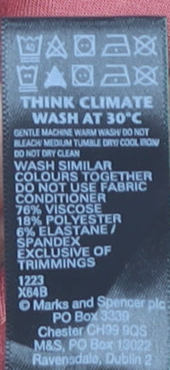 Marks and Spencer Women Pink Size 10 Sweat Shorts Viscose Blend