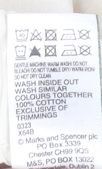 Womens UK Size 22 Marks and Spencer Relaxed Fit Cargo Ivory Trousers