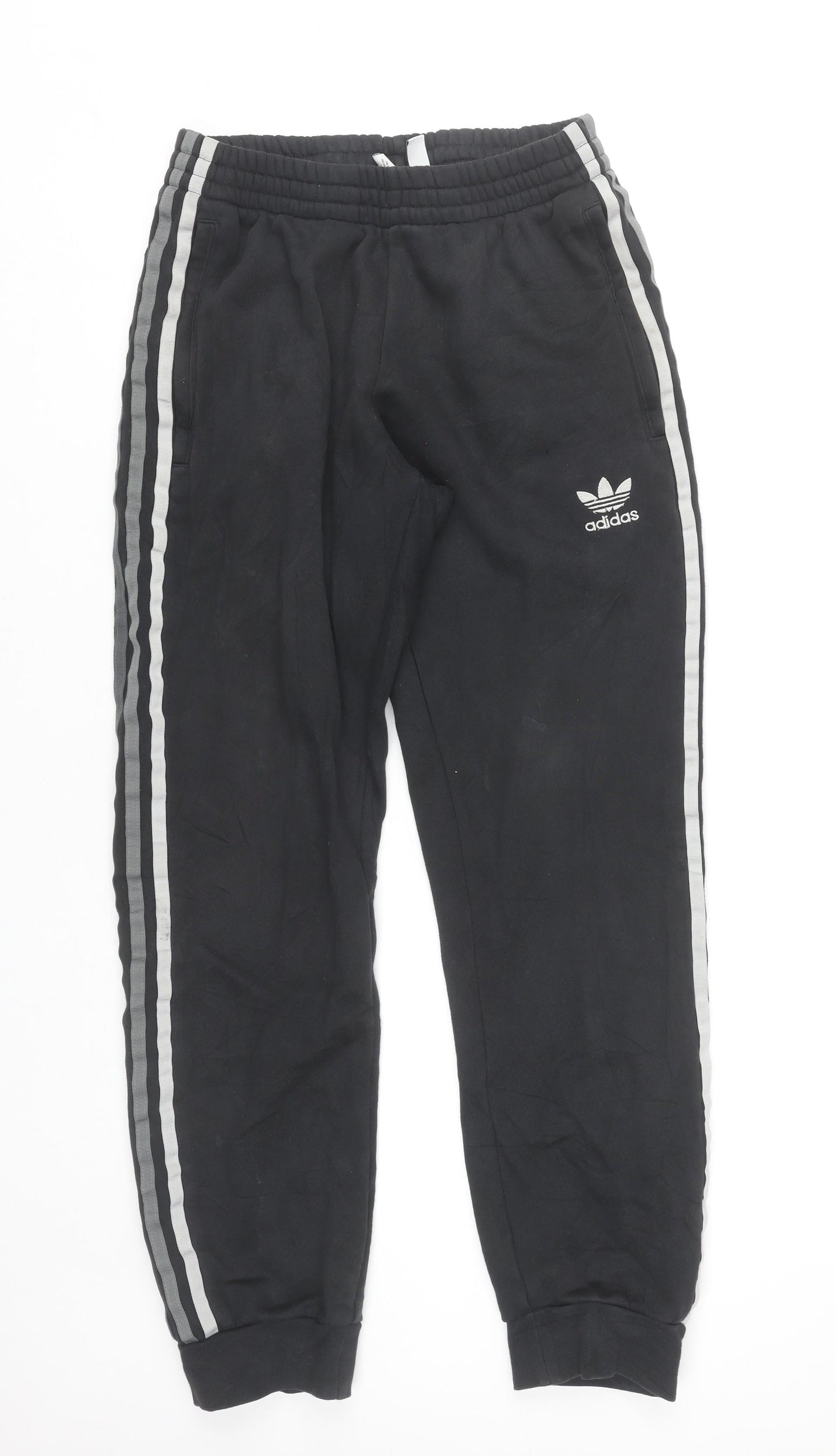 Adidas Men’s Black Jogger Sweatpants S Cotton Blend Tapered