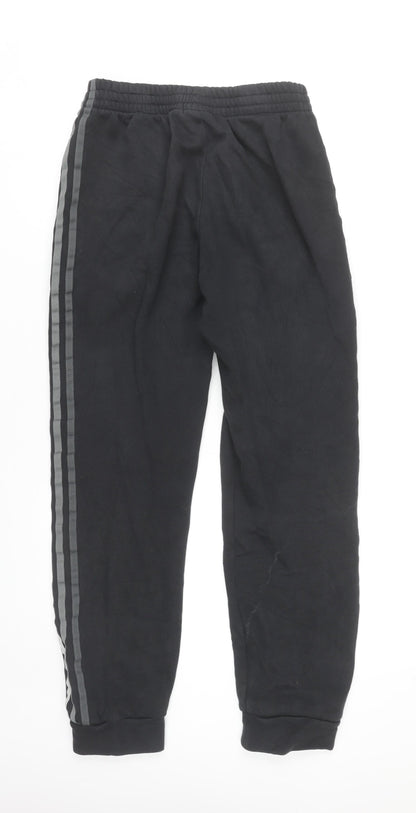 Adidas Men’s Black Jogger Sweatpants S Cotton Blend Tapered