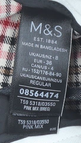 Womens UK Size 8 Marks and Spencer Slim Fit Chino Multicoloured Trousers
