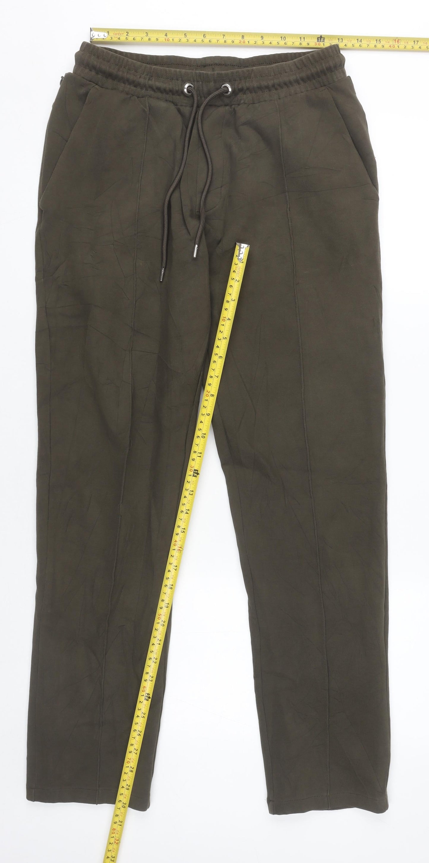 Marks and Spencer Men’s Green Jogger Trousers Size S Cotton Blend