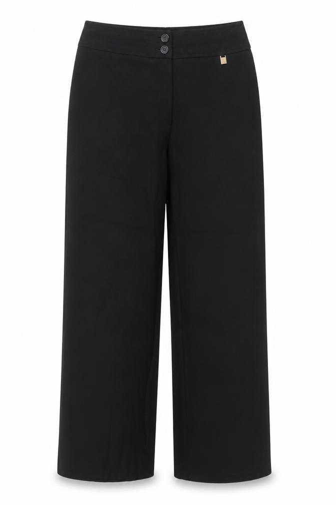 Country Casuals Women’s Black Wide-Leg Stretch Trousers Size 14