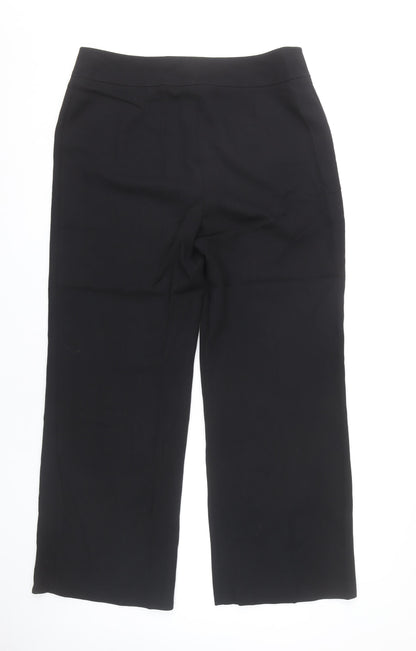 CC Women’s Black Wide-Leg Stretch Trousers Size 14