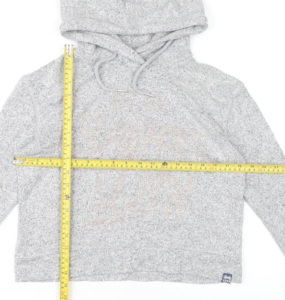 Superdry Women’s Grey Hoodie UK 8 Pullover Cotton Blend