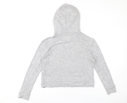 Superdry Women’s Grey Hoodie UK 8 Pullover Cotton Blend