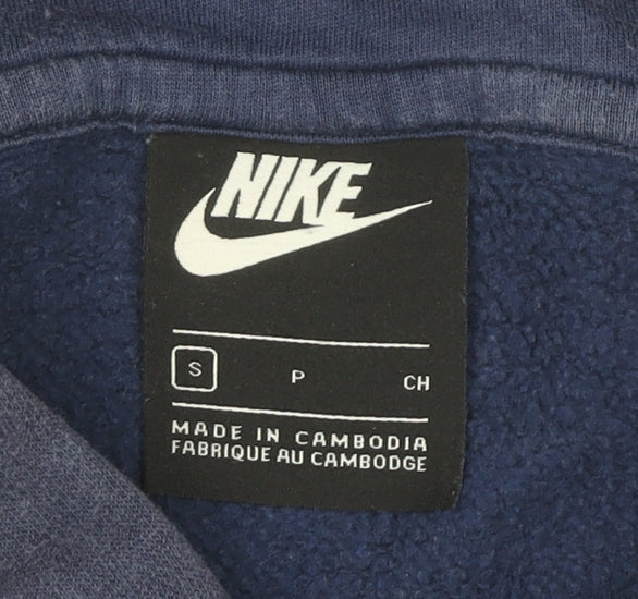 Mens UK Size S Nike Blue Pullover Hoodie