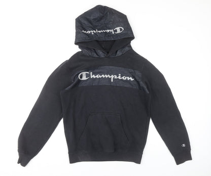 Mens UK Size XS Champion Black Pullover Hoodie
