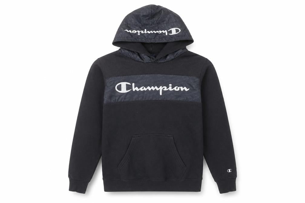 Mens UK Size XS Champion Black Pullover Hoodie