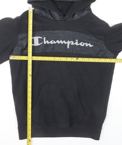 Mens UK Size XS Champion Black Pullover Hoodie