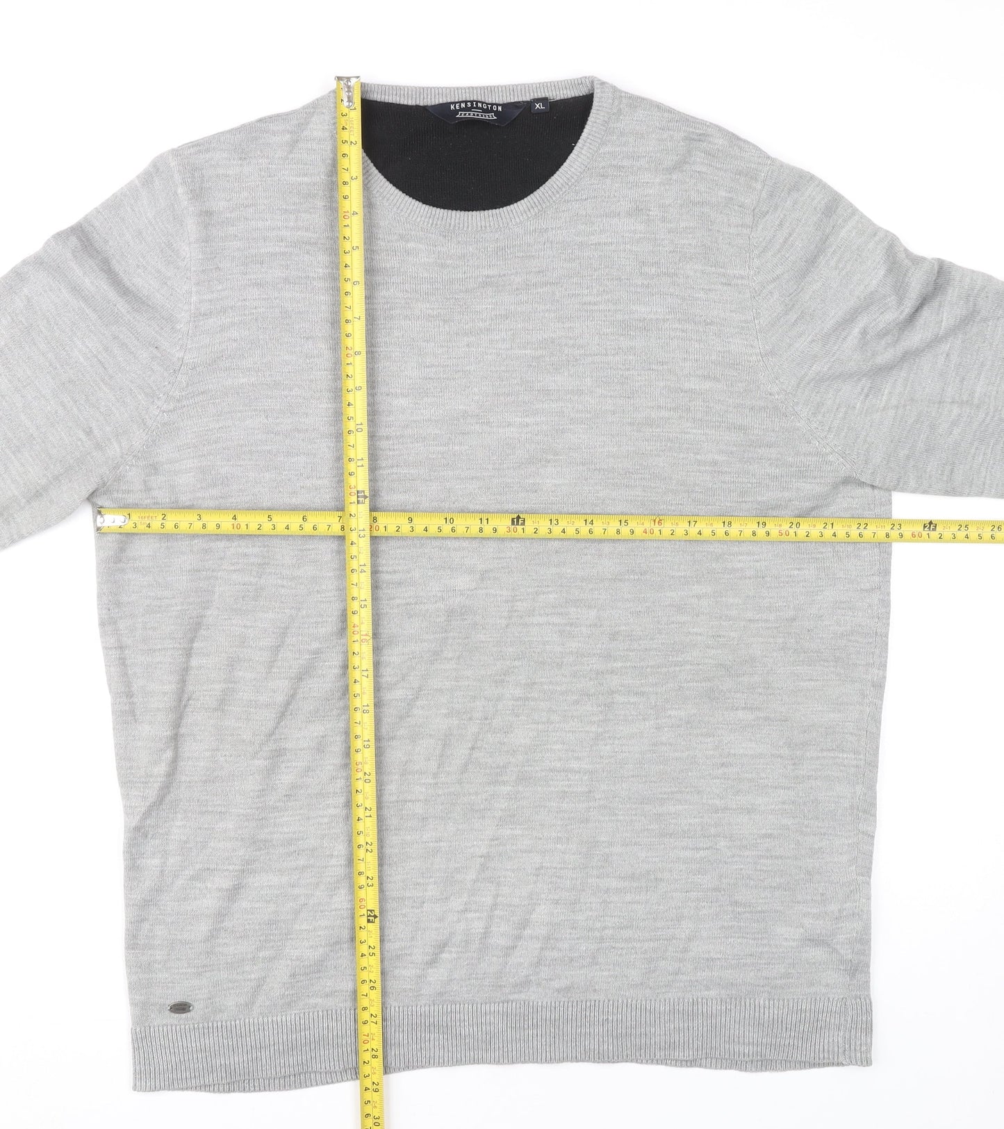 Kensington Eastside Men’s Grey XL Crew Neck Pullover Jumper