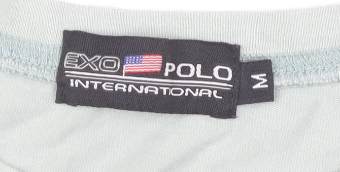 EXO Polo International Unisex Adults Green Cotton T-Shirt M