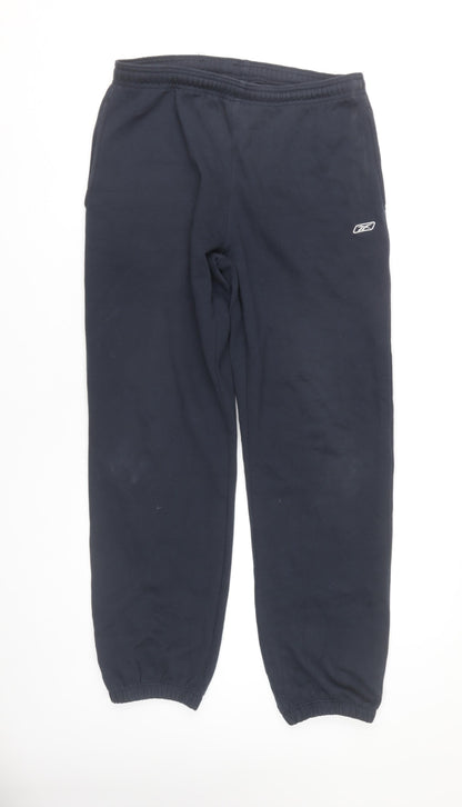 Reebok Men’s Blue Sweatpants Small Regular Fit Casual Fleece
