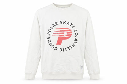 Polar Skate Co. Men’s White Medium Pullover Sweatshirt Graphic Logo