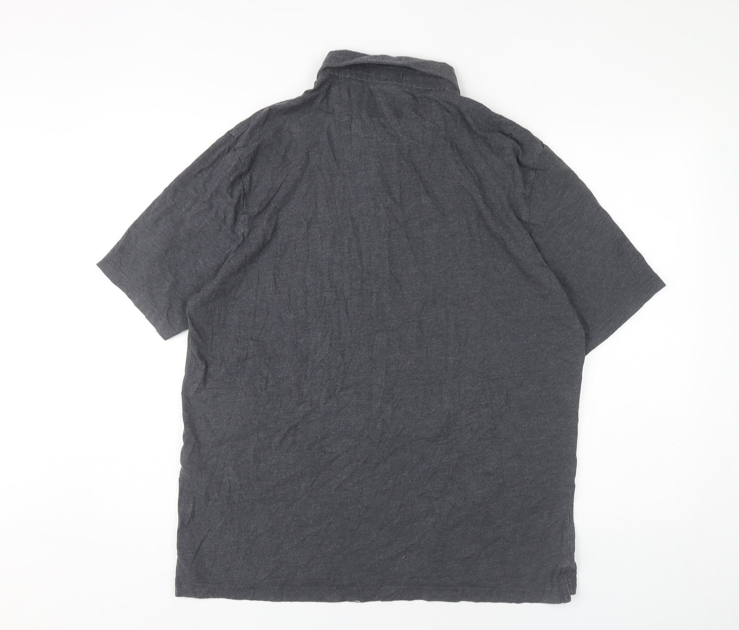 JACHS New York Men’s Grey Pima Cotton Blend Polo Shirt L