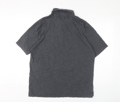 JACHS New York Men’s Grey Pima Cotton Blend Polo Shirt L