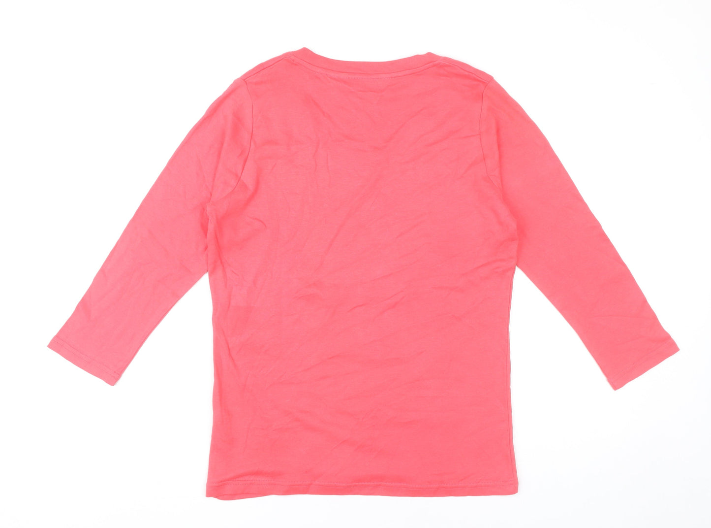 Womens UK Size 14 EWM Pure Classics Pink Basic T-Shirt