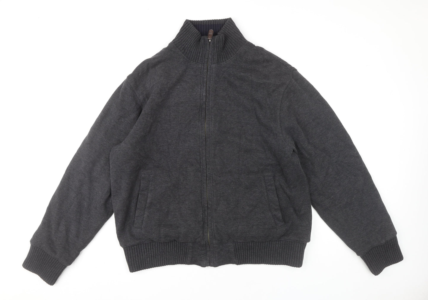 Mens UK Size L Marks and Spencer Grey Bomber Jacket