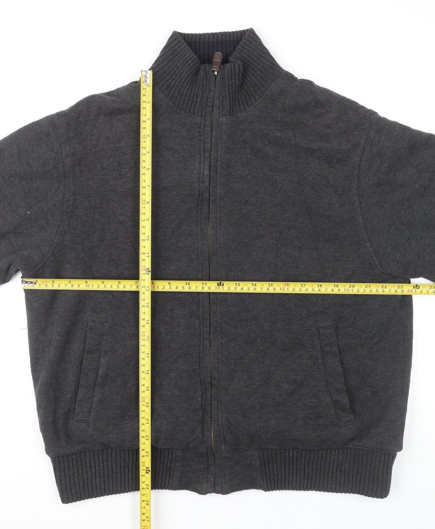 Mens UK Size L Marks and Spencer Grey Bomber Jacket