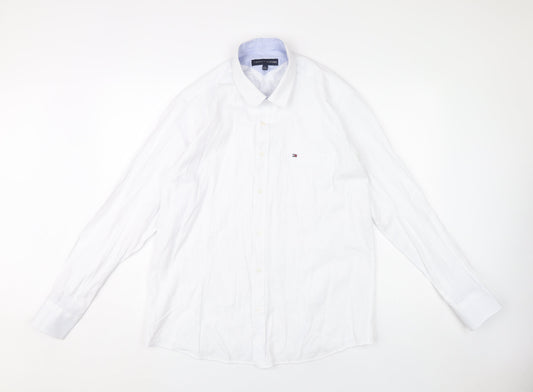 Tommy Hilfiger Men’s White L 41-42 Regular Fit Dress Shirt