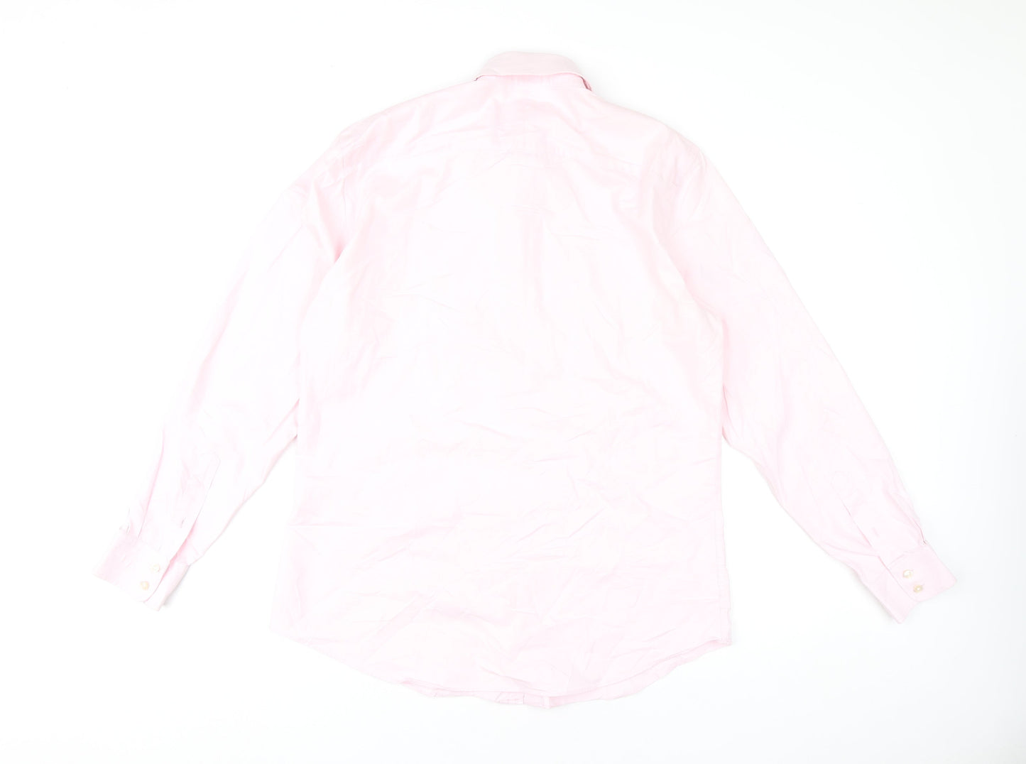 Taylor & Hunt Men's Pink 15.5 Slim Fit Cotton Dress Shirt