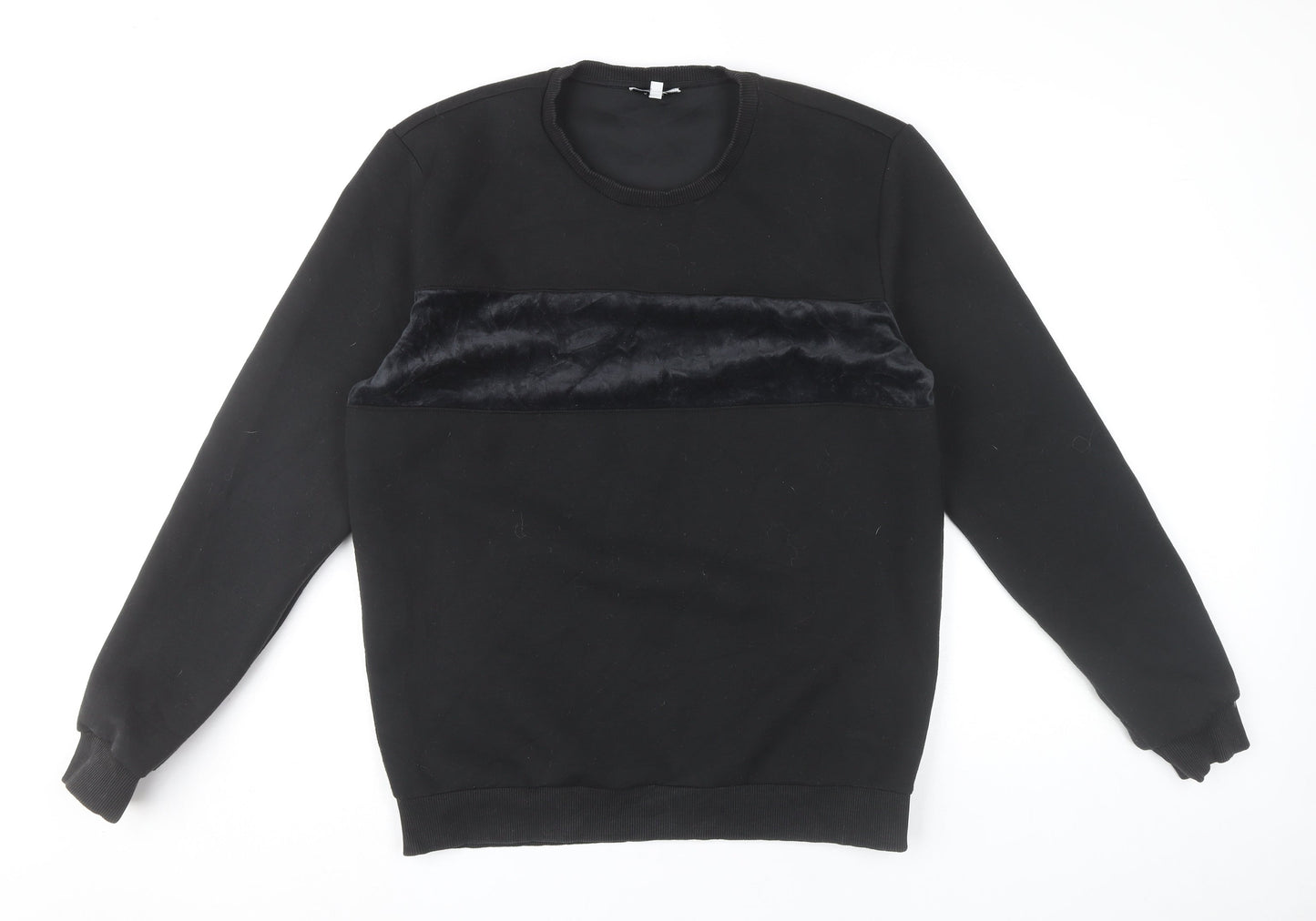Mens UK Size L Reiss Black Pullover Sweatshirt