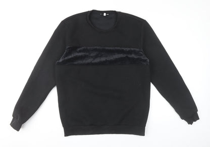 Mens UK Size L Reiss Black Pullover Sweatshirt