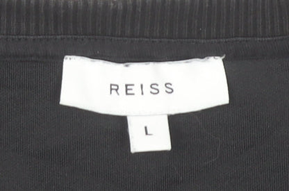 Mens UK Size L Reiss Black Pullover Sweatshirt