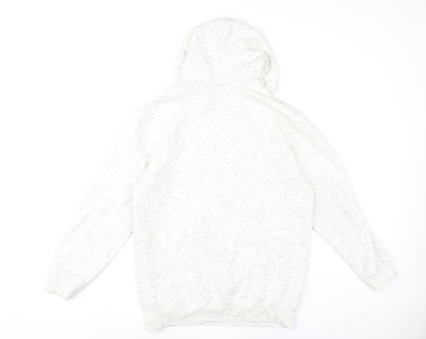 Adidas Men White Pullover Hoodie Small Logo Hooded Sweatshirt