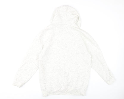 Adidas Men White Pullover Hoodie Small Logo Hooded Sweatshirt