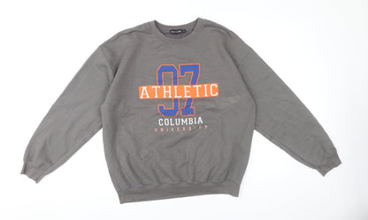 PrettyLittleThing Women’s Grey Athletic Columbia University Sweatshirt L