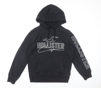Mens UK Size XS Hollister Black Pullover Hoodie